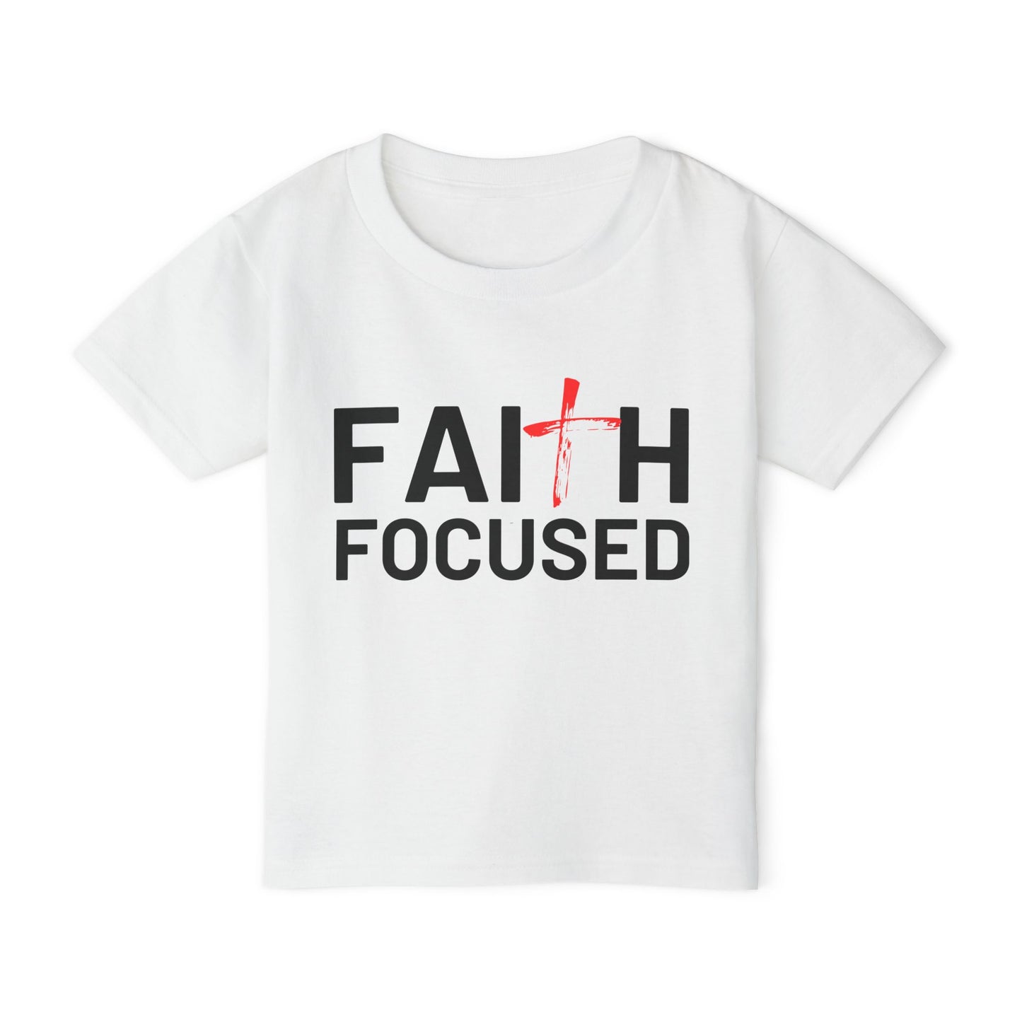 Faith Focused Toddler T-Shirt, Christian Kids Apparel, Baby Shower Gift, Youth Faith Shirt, Toddler Faith Tee