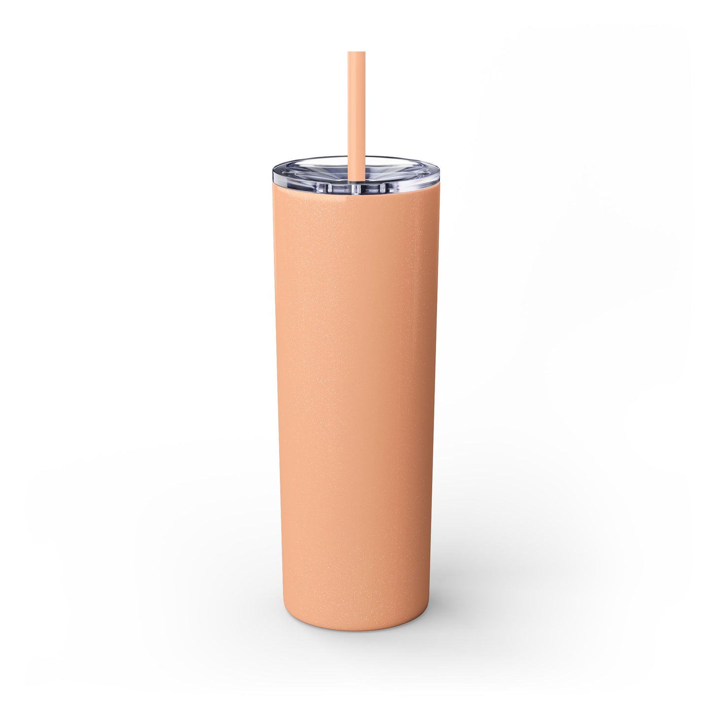 Flourish Flower Skinny Tumbler with Straw - 20oz Personalized Drinkware
