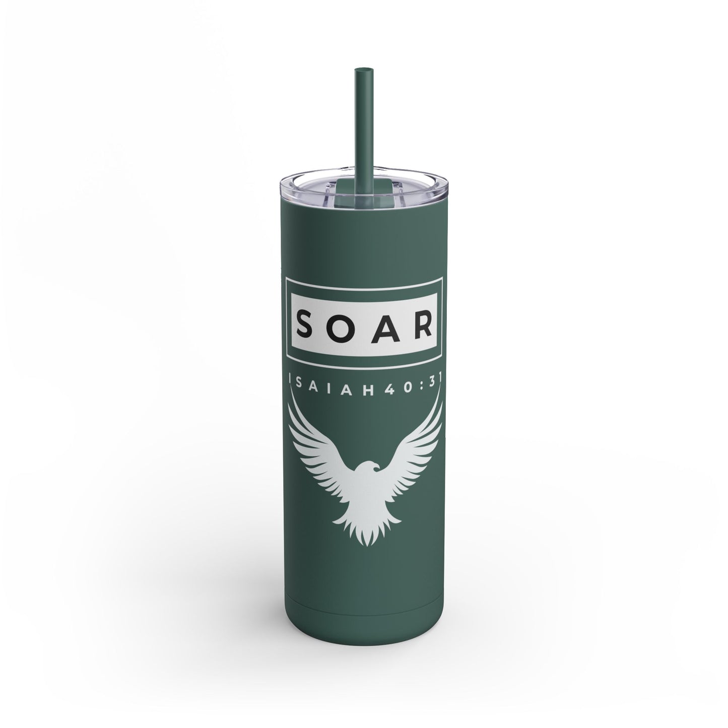 Soar Isaiah 40:31 20oz Skinny Matte Tumbler - Trendy Drinkware for Everyday Style