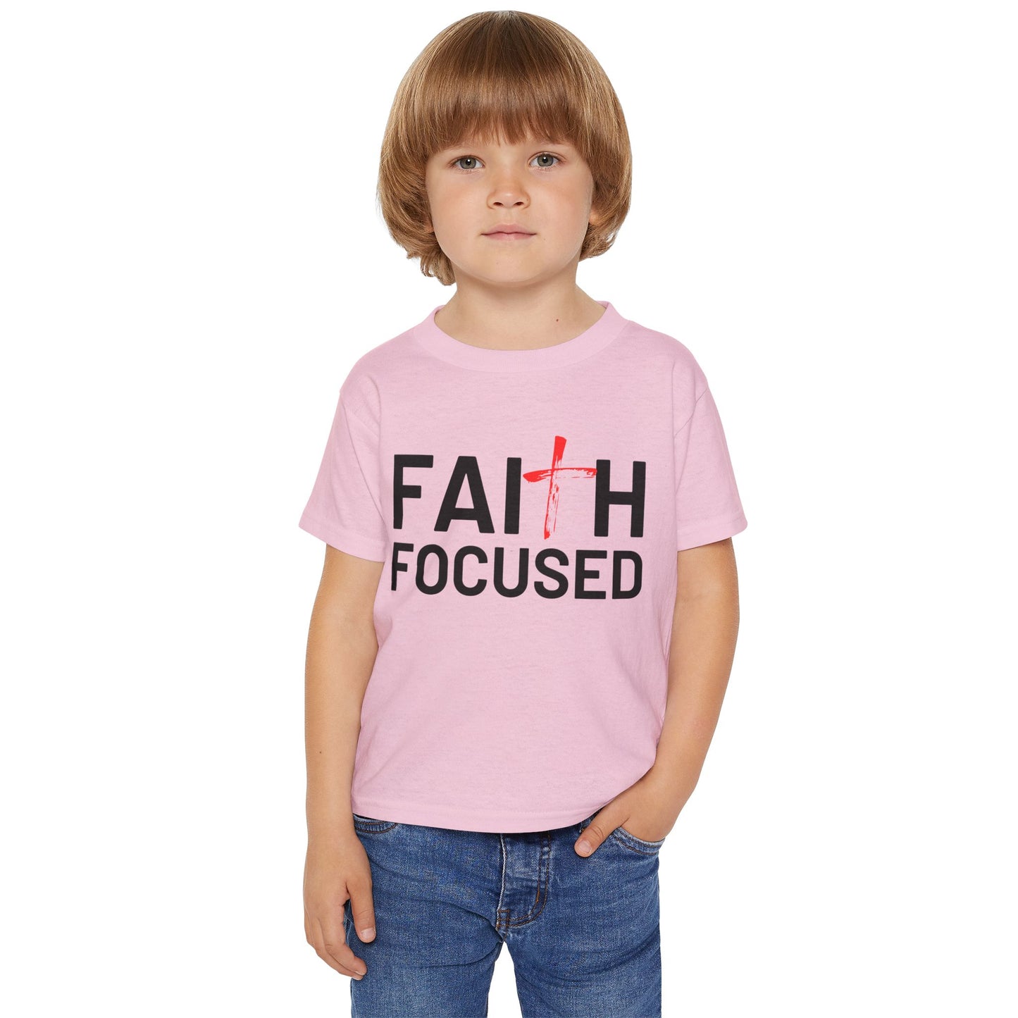 Faith Focused Toddler T-Shirt, Christian Kids Apparel, Baby Shower Gift, Youth Faith Shirt, Toddler Faith Tee