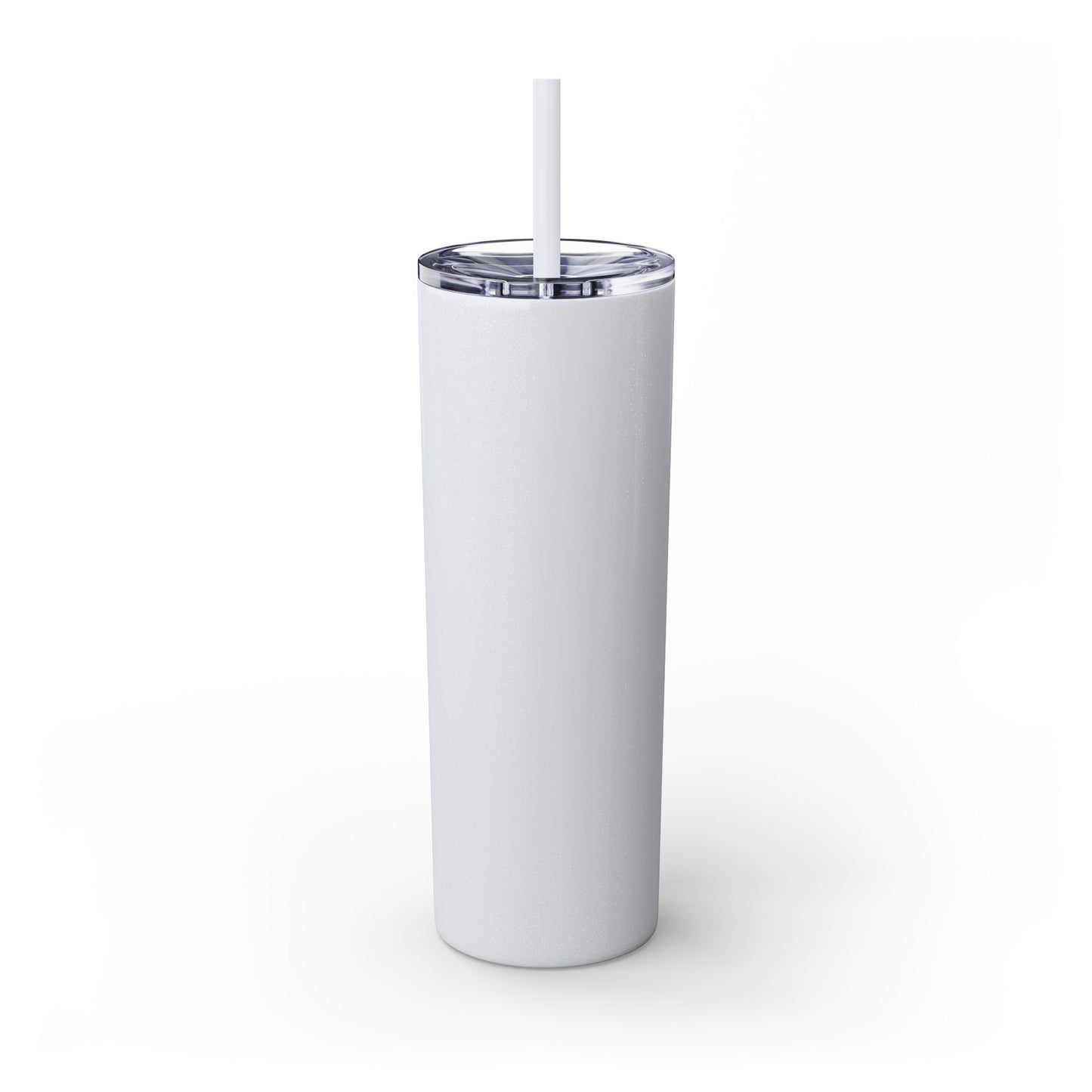 Flourish Flower Skinny Tumbler with Straw - 20oz Personalized Drinkware