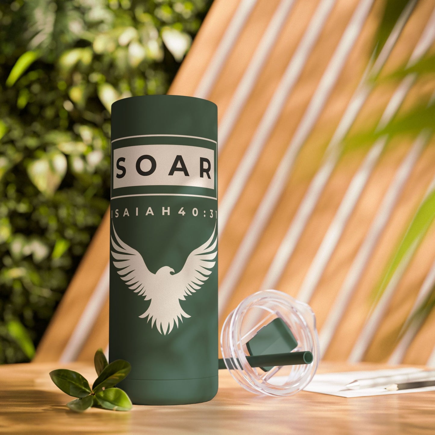Soar Isaiah 40:31 20oz Skinny Matte Tumbler - Trendy Drinkware for Everyday Style