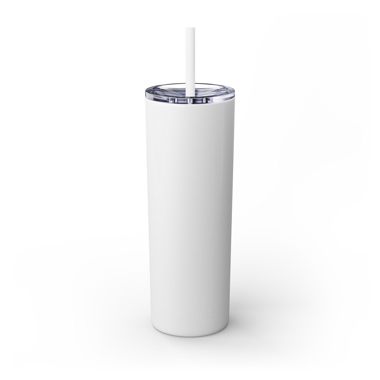 Flourish Flower Skinny Tumbler with Straw - 20oz Personalized Drinkware