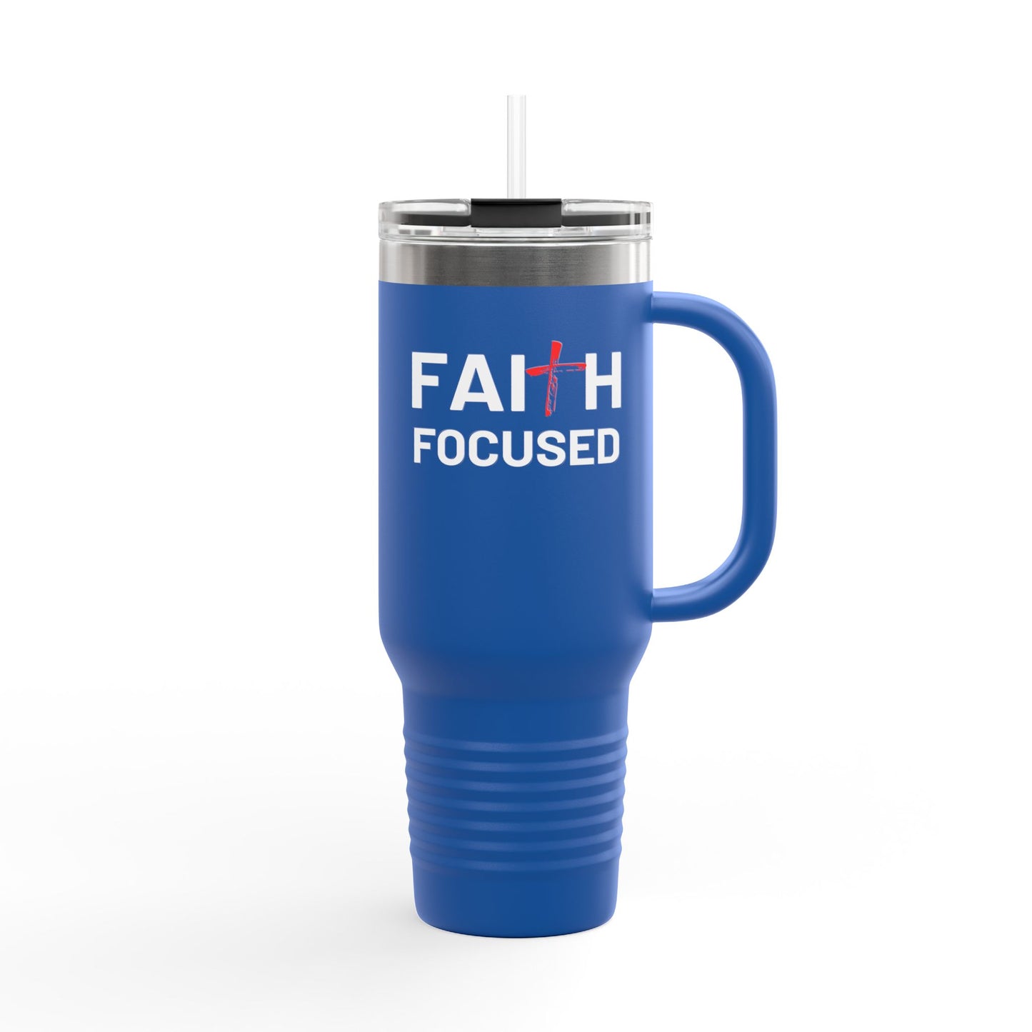 Faith Focused Tumbler with Handle 40 oz