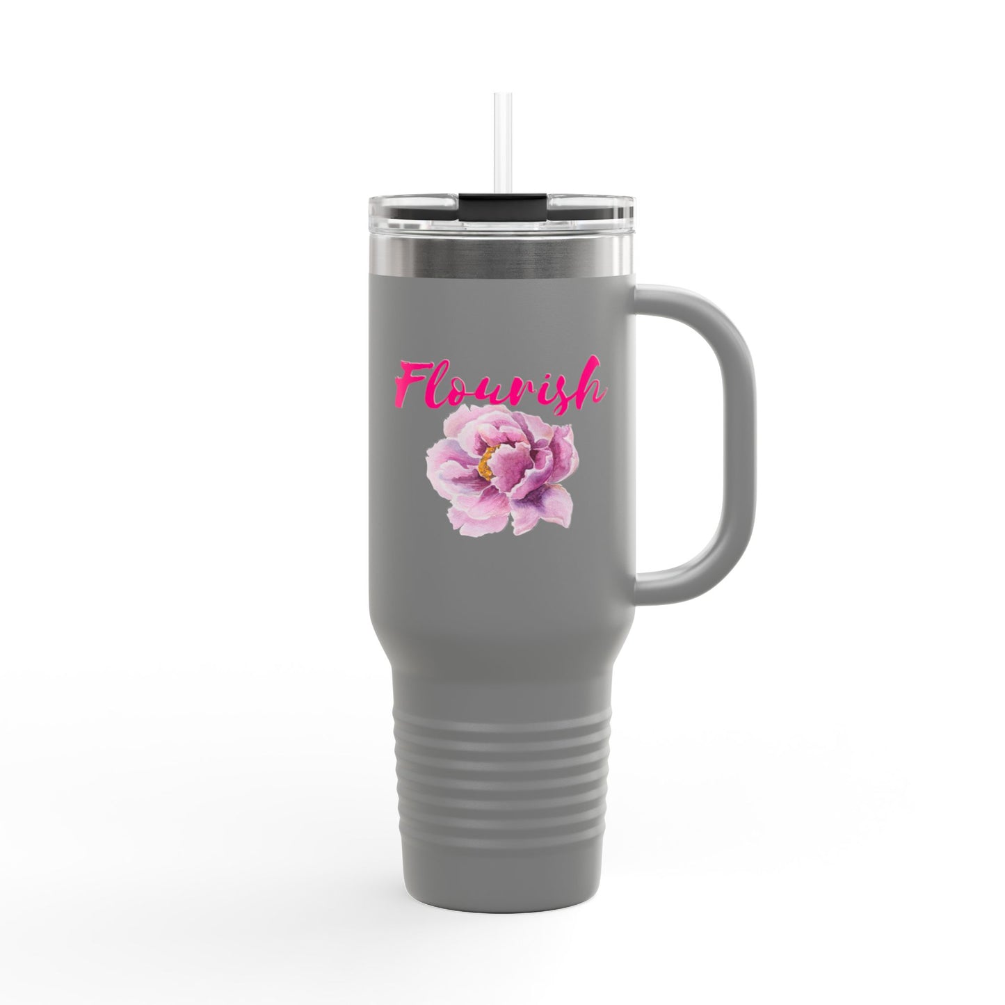 Flourish Tumbler with Handle 40 oz