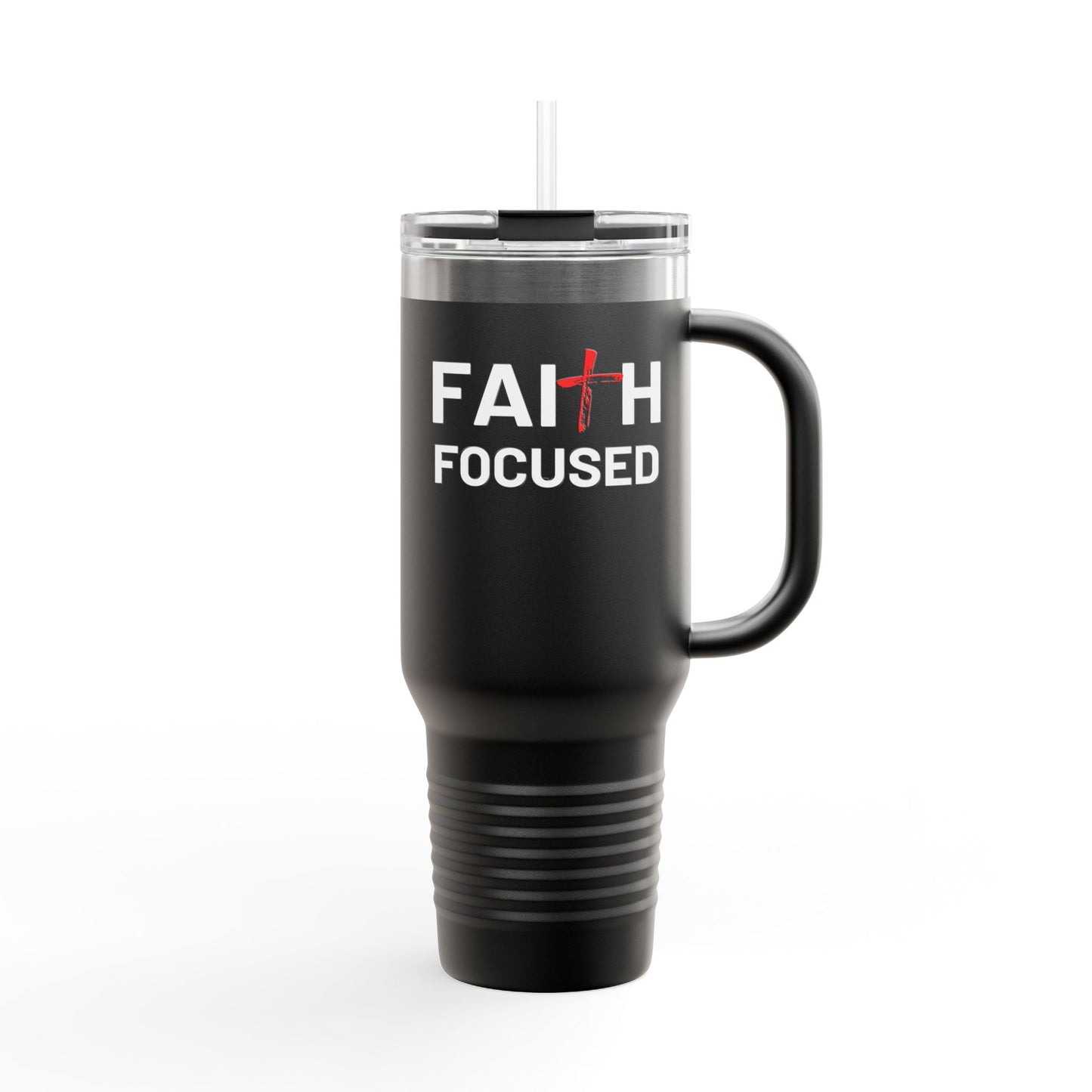 Faith Focused Tumbler with Handle 40 oz