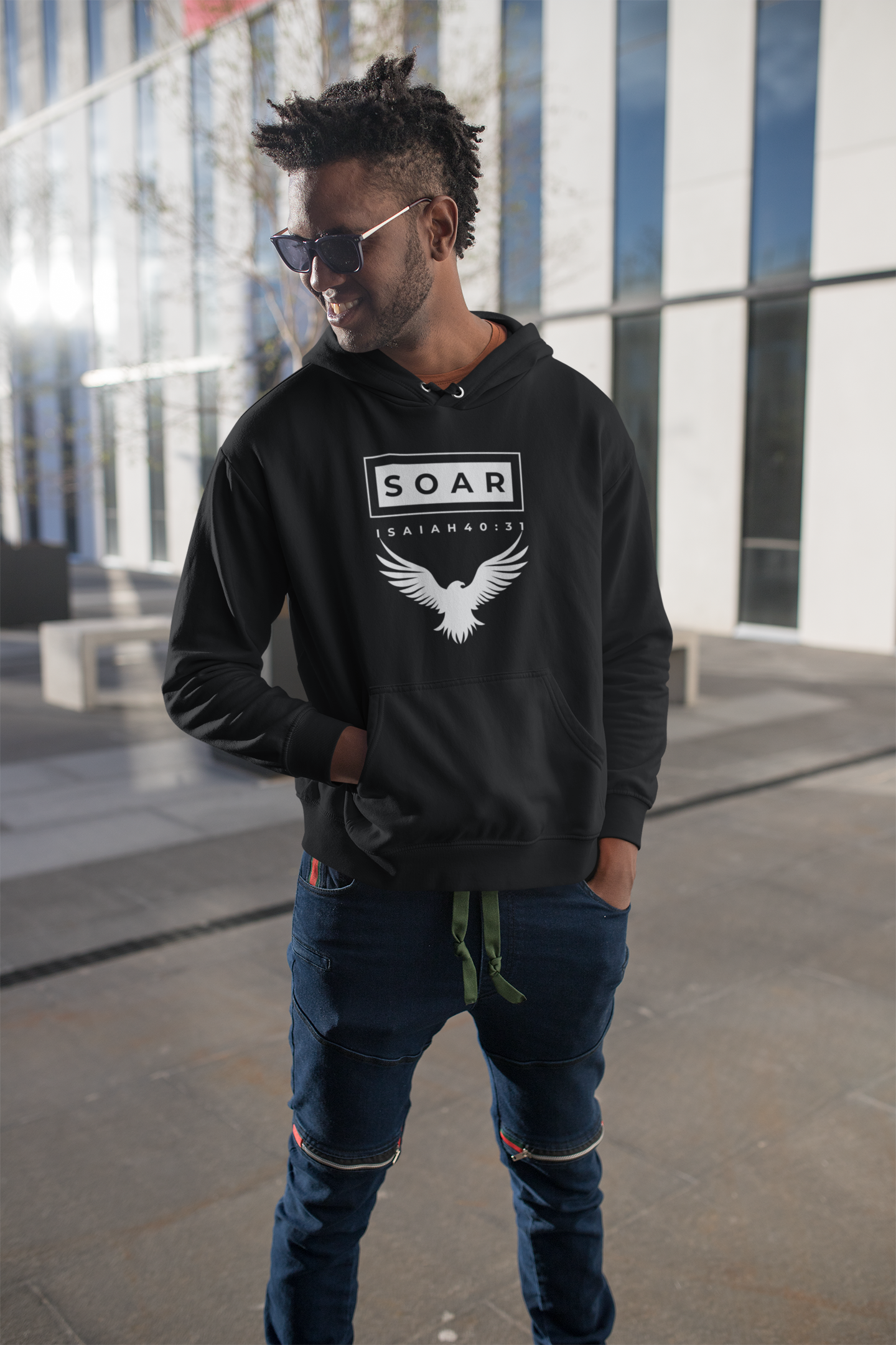 Soar Scripture Heavy Blend Hoodie - Isaiah 40:31