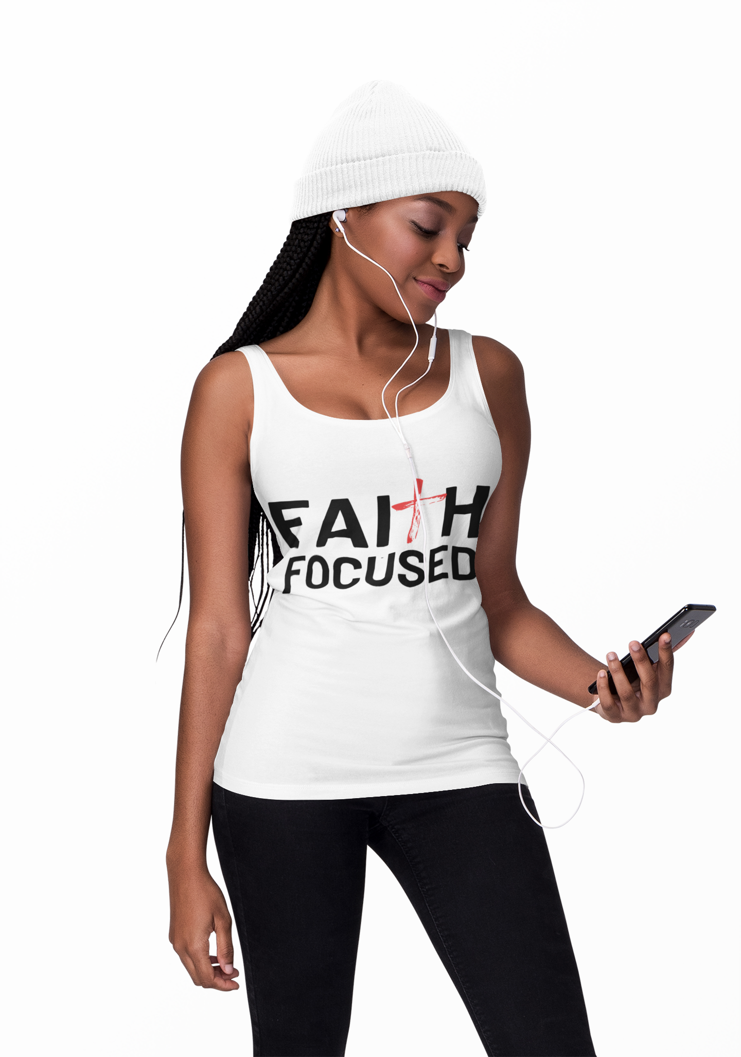 Faith Focused Women's Racerback Tank Top