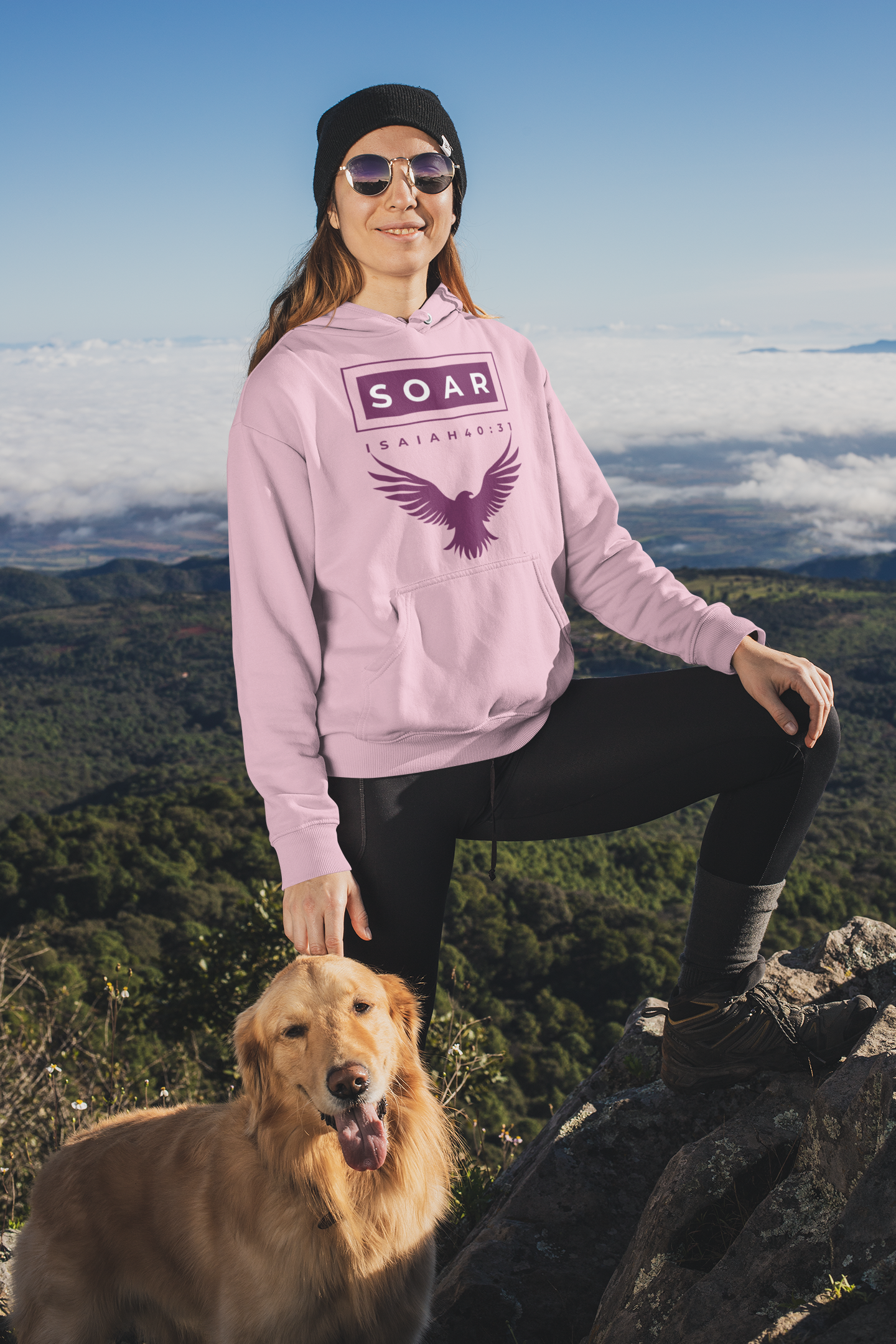 Soar Scripture Heavy Blend Hoodie - Isaiah 40:31
