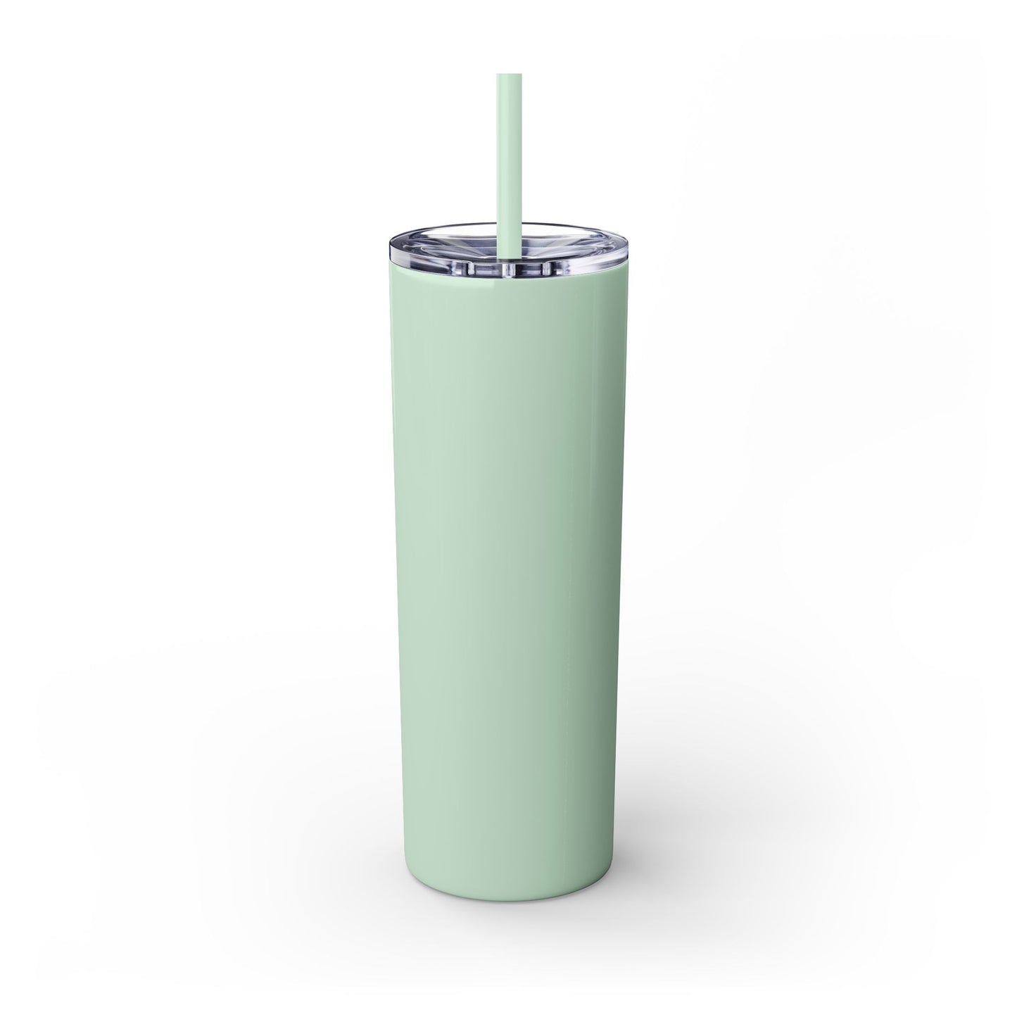 Flourish Flower Skinny Tumbler with Straw - 20oz Personalized Drinkware