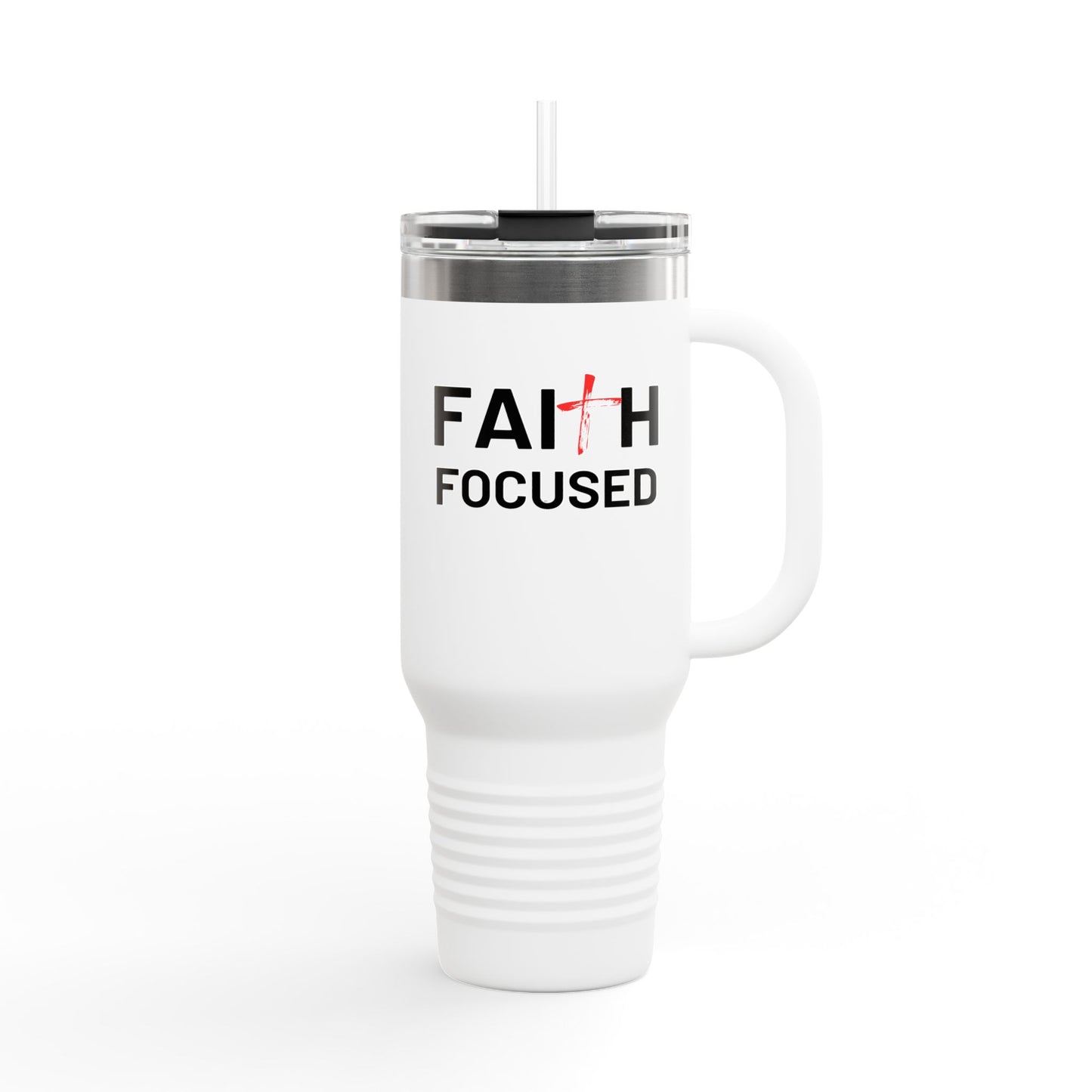 Faith Focused Tumbler with Handle 40 oz