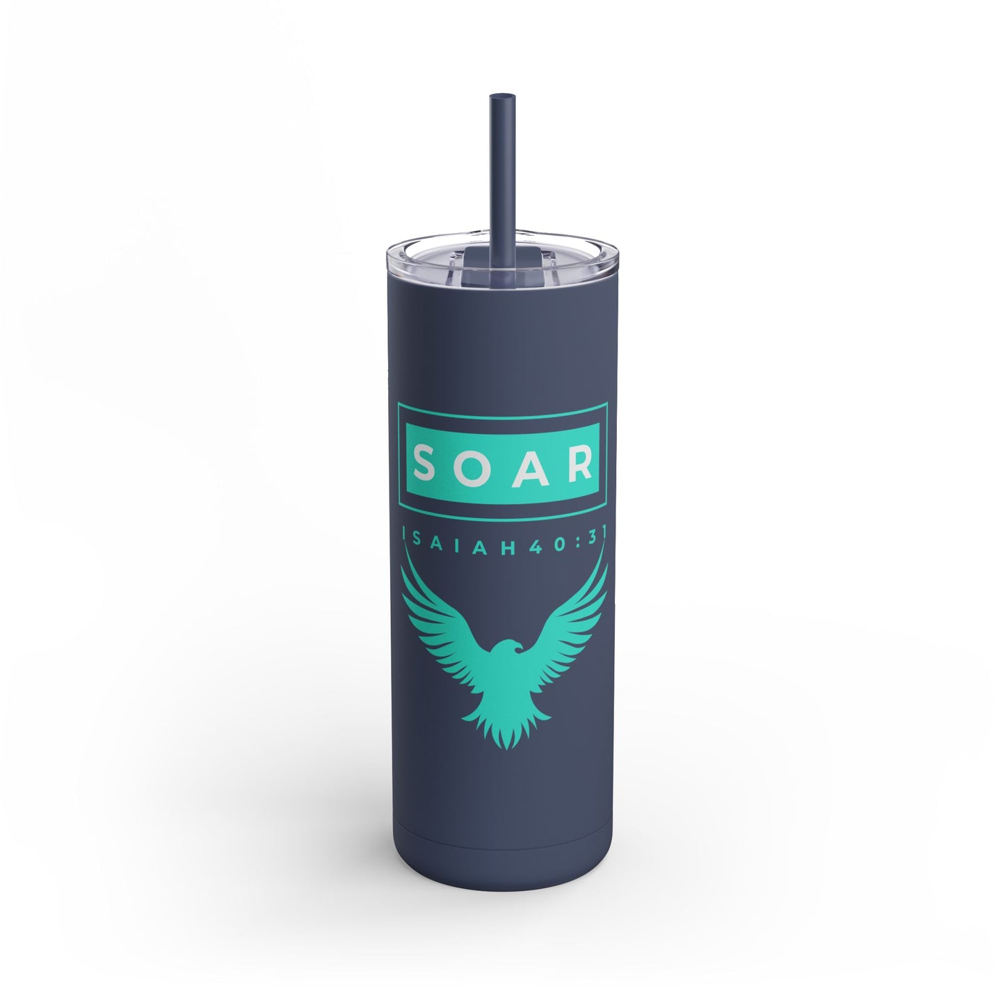 Soar Isaiah 40:31 20oz Skinny Matte Tumbler - Trendy Drinkware for Everyday Style