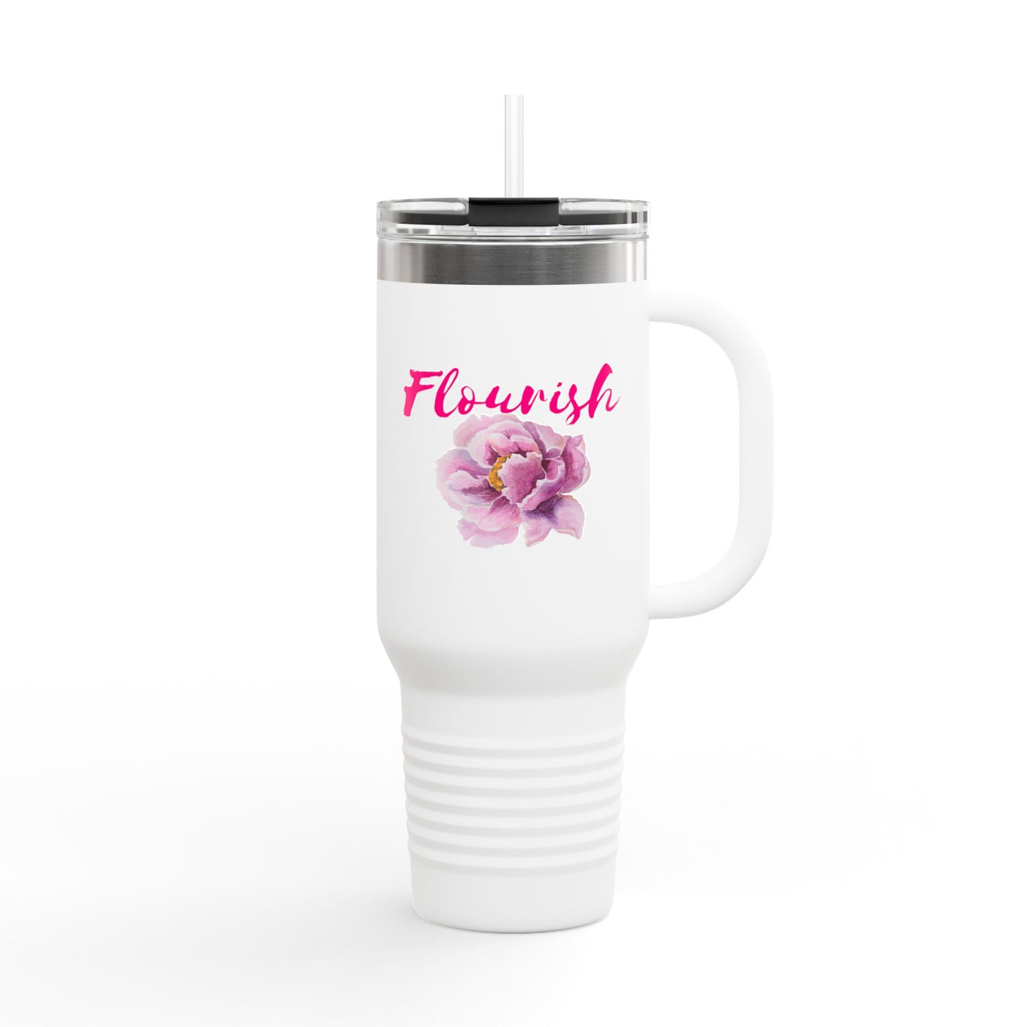 Flourish Tumbler with Handle 40 oz