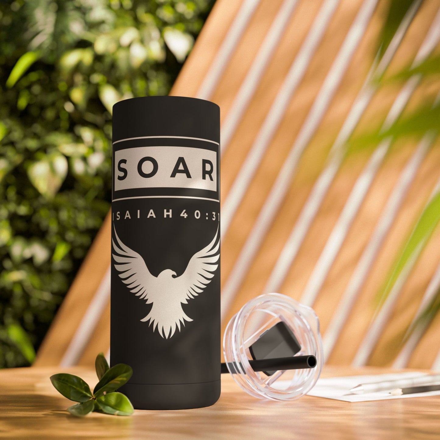 Soar Isaiah 40:31 20oz Skinny Matte Tumbler - Trendy Drinkware for Everyday Style