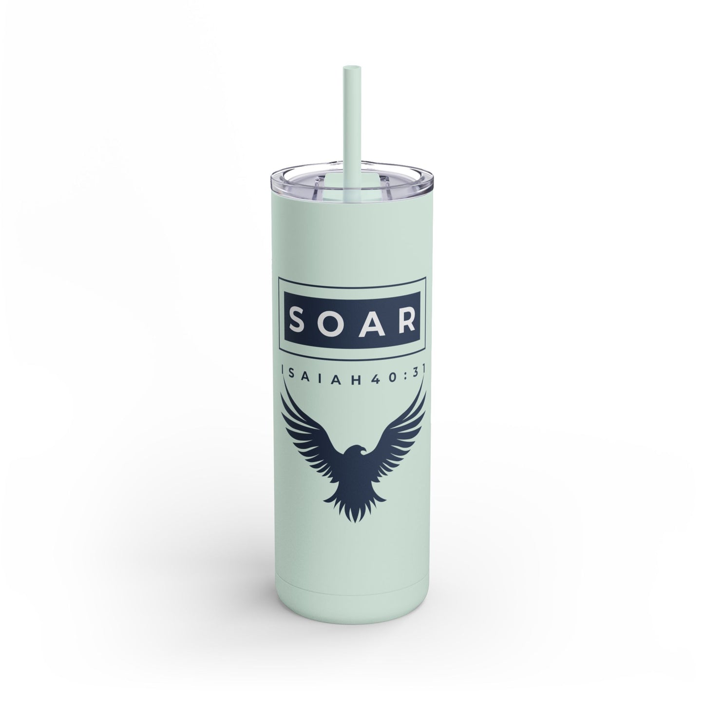 Soar Isaiah 40:31 20oz Skinny Matte Tumbler - Trendy Drinkware for Everyday Style