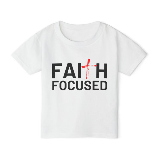 Faith Focused Toddler T-Shirt, Christian Kids Apparel, Baby Shower Gift, Youth Faith Shirt, Toddler Faith Tee