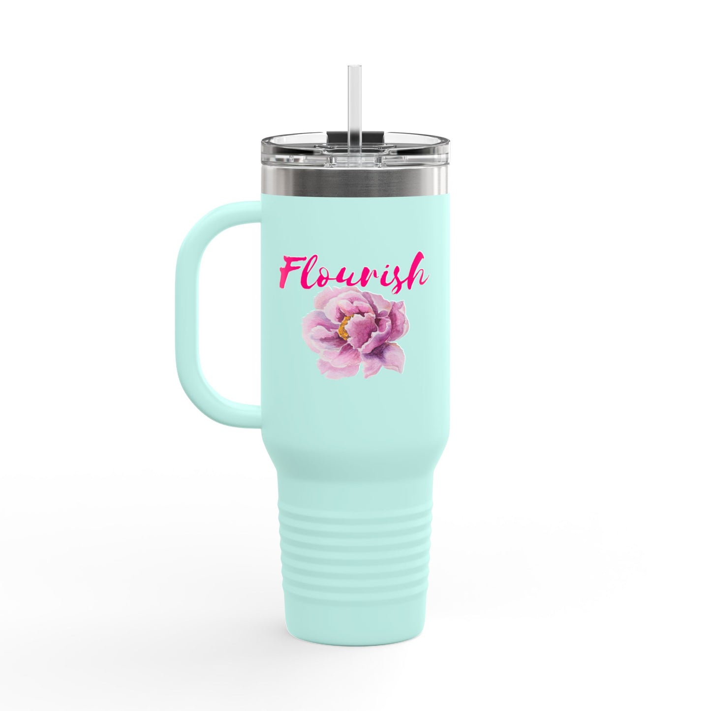 Flourish Tumbler with Handle 40 oz